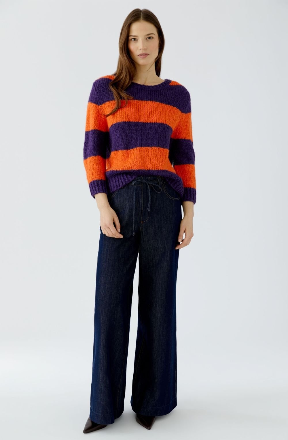 Violet and Orangeade Stripe Angel Yarn Jumper