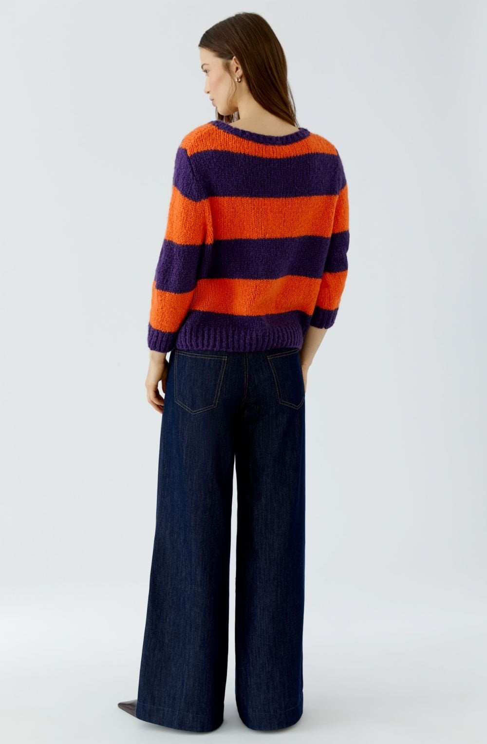Violet and Orangeade Stripe Angel Yarn Jumper