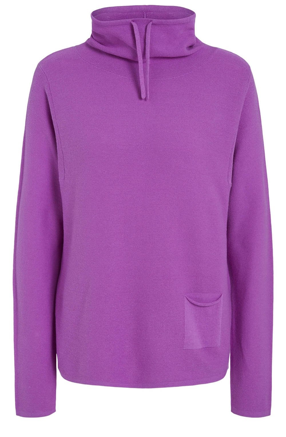 Violet Cowl Neck Fine Knit Jumper