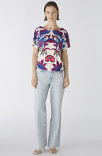 Violet Floral Drawstring Blouse