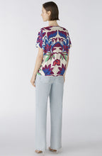 Violet Floral Drawstring Blouse