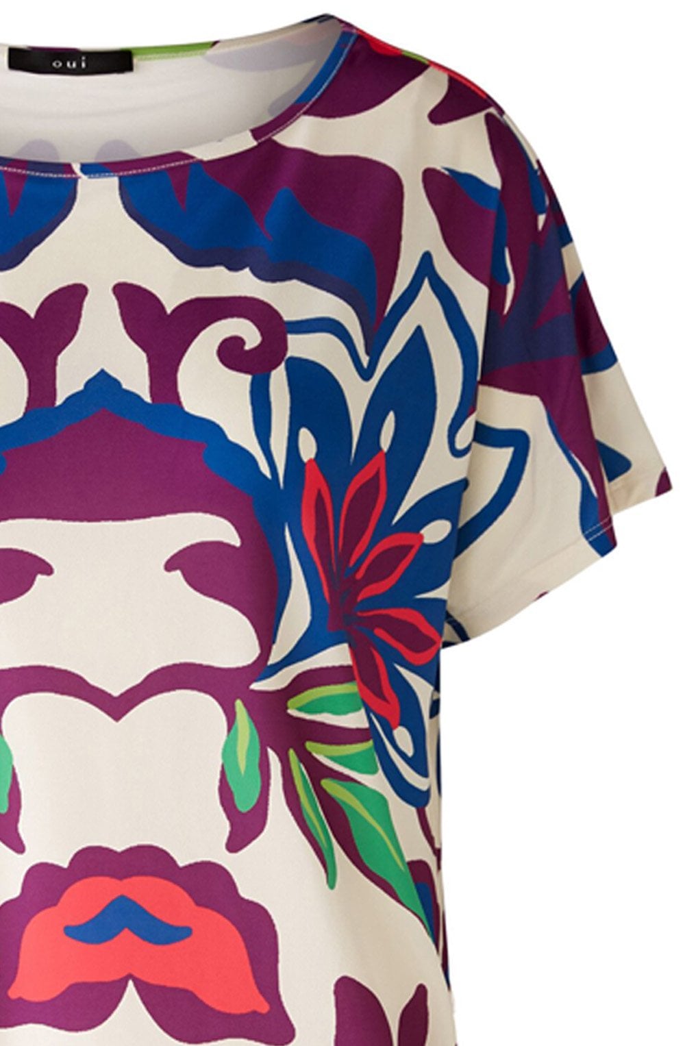 Violet Floral Drawstring Blouse