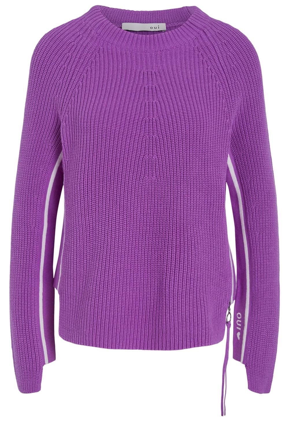 Violet Ribbed Knit Jumper