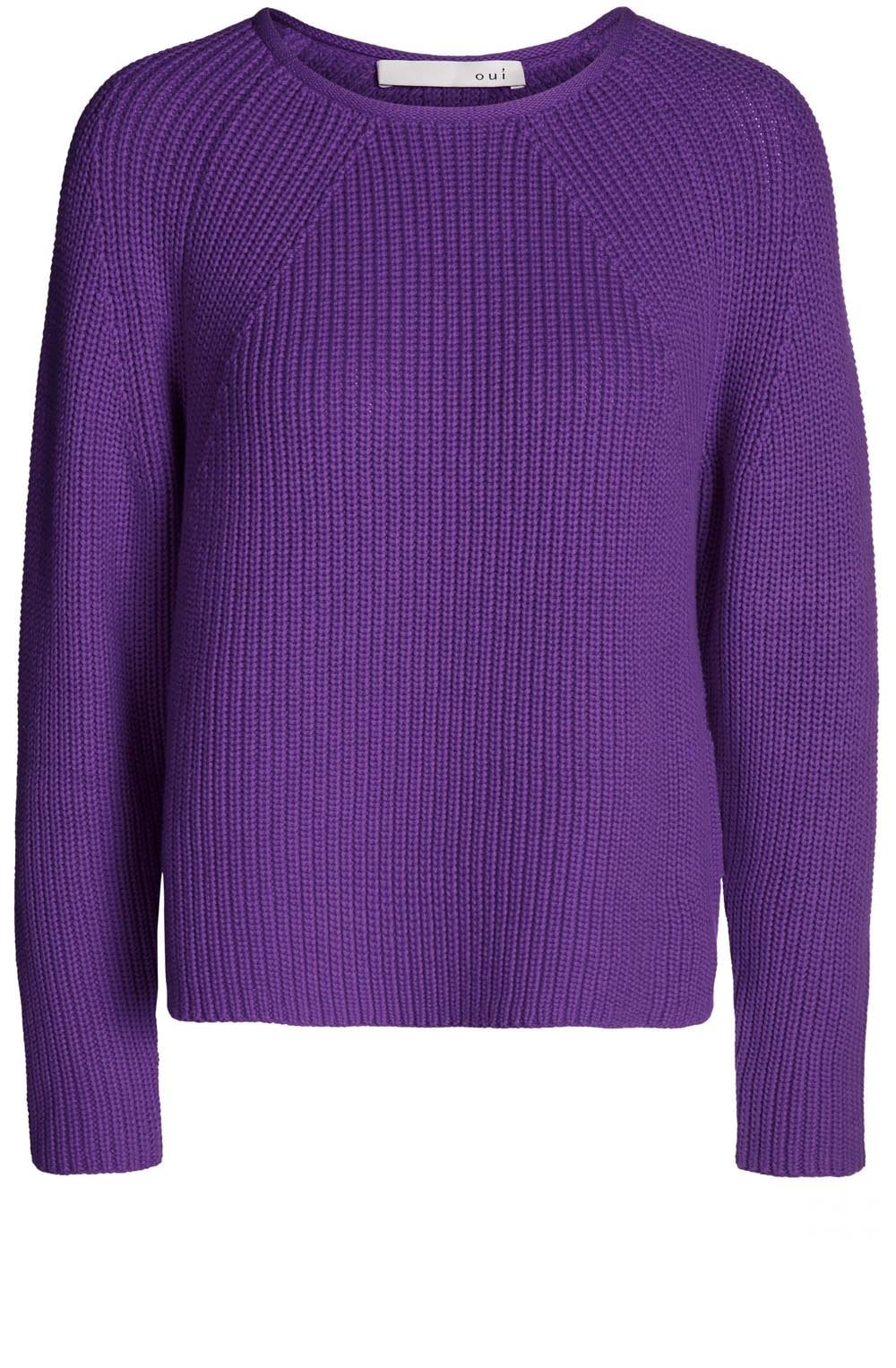Violet Ribbed Knit Sweater