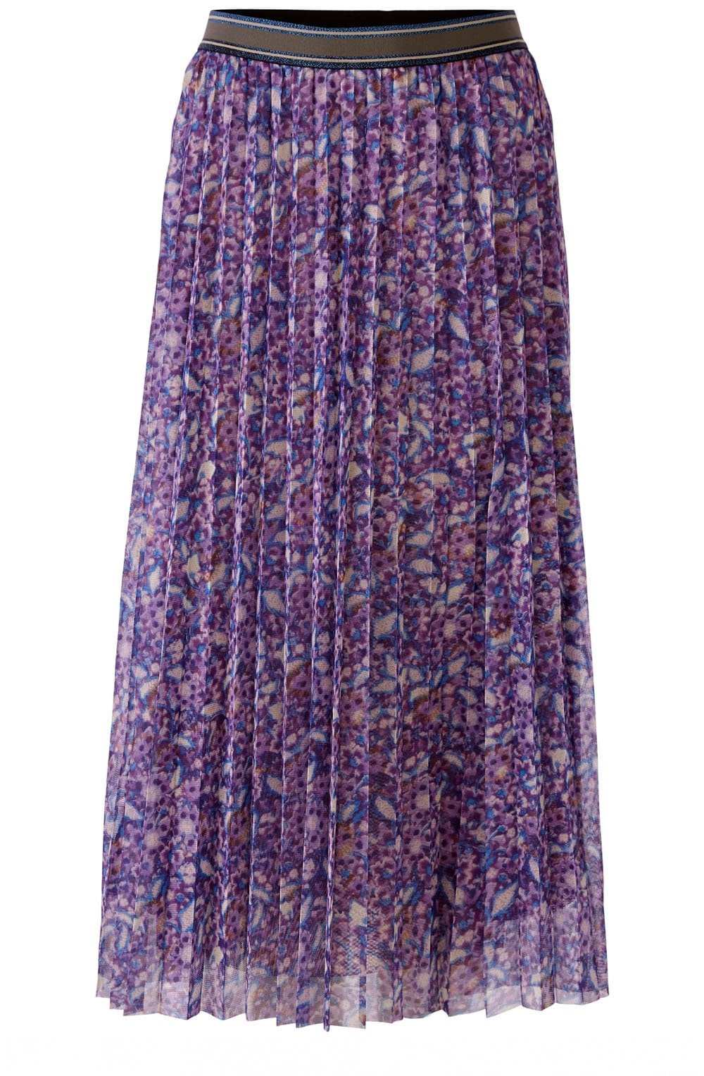 Violet Semi Sheer Pleated Skirt