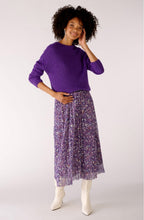 Violet Semi Sheer Pleated Skirt