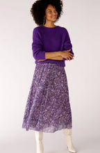 Violet Semi Sheer Pleated Skirt