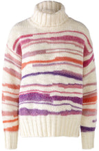 Violet Striped Chunky Knit Jumper