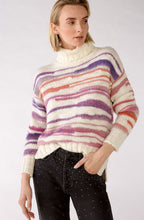 Violet Striped Chunky Knit Jumper