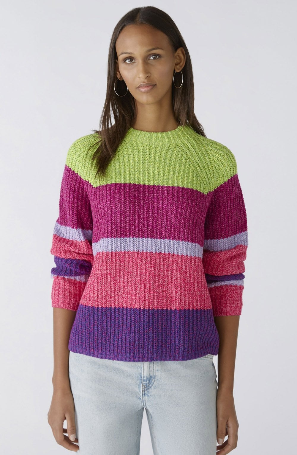 Violet Striped Iconic Mix Jumper