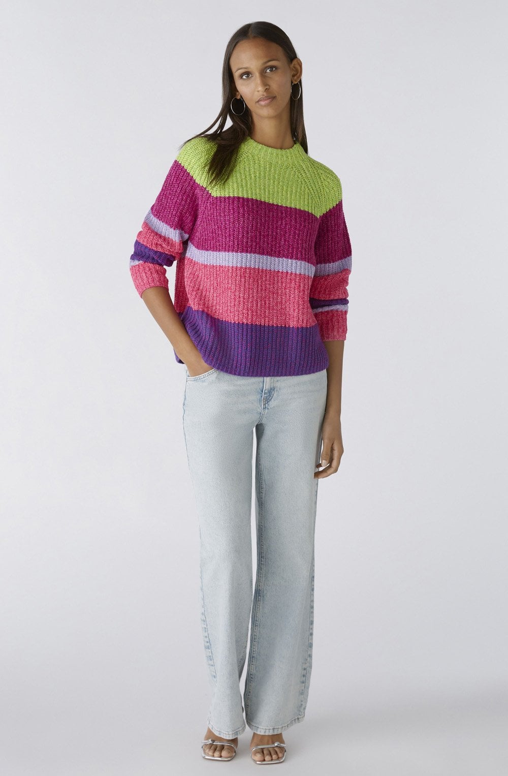 Violet Striped Iconic Mix Jumper