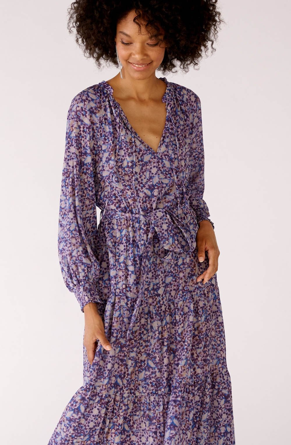 Violet Tiered Dress