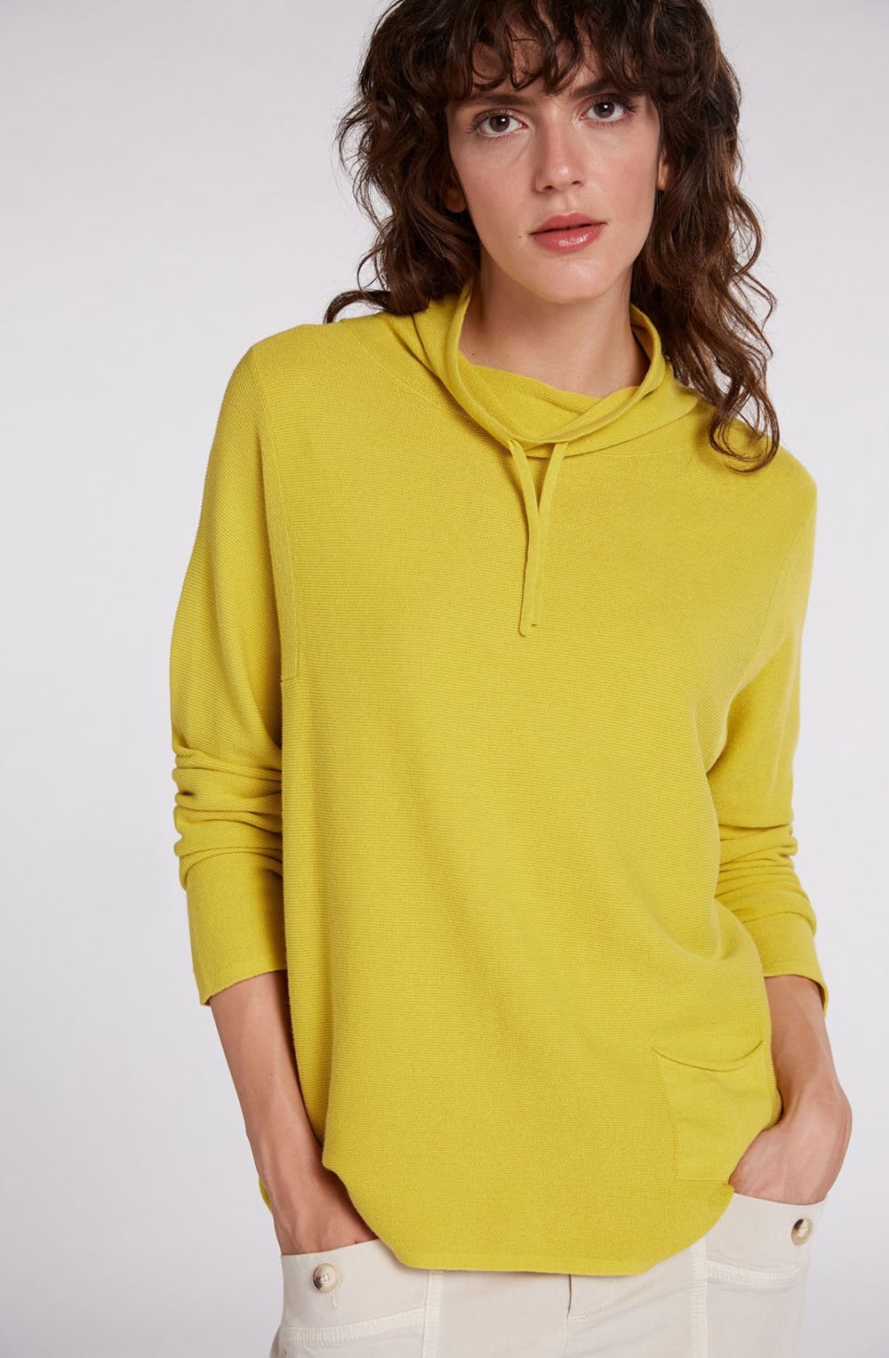 Warm Olive Fine Rib Jumper