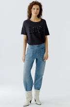 Washed Out Black Floral Love T Shirt
