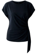 Washed Out Black Knotted T-Shirt