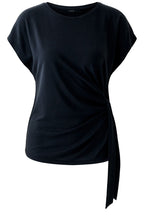 Washed Out Black Knotted T-Shirt