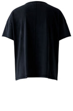 Washed Out Black Shimmering Rock Style T-Shirt