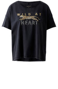 Washed Out Black Wild At Heart T Shirt
