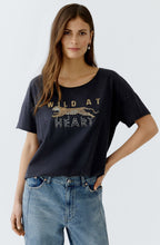 Washed Out Black Wild At Heart T Shirt