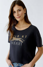 Washed Out Black Wild At Heart T Shirt