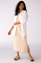 White and Beige Checked Skirt