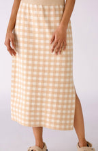 White and Beige Checked Skirt
