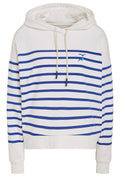 White and Blue Hooded Jumper