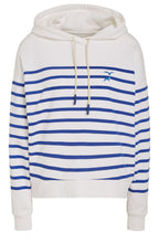 White and Blue Hooded Jumper