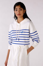 White and Blue Hooded Jumper