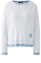 White and Blue Layer Effect Jumper