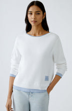 White and Blue Layer Effect Jumper