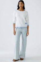 White and Blue Layer Effect Jumper