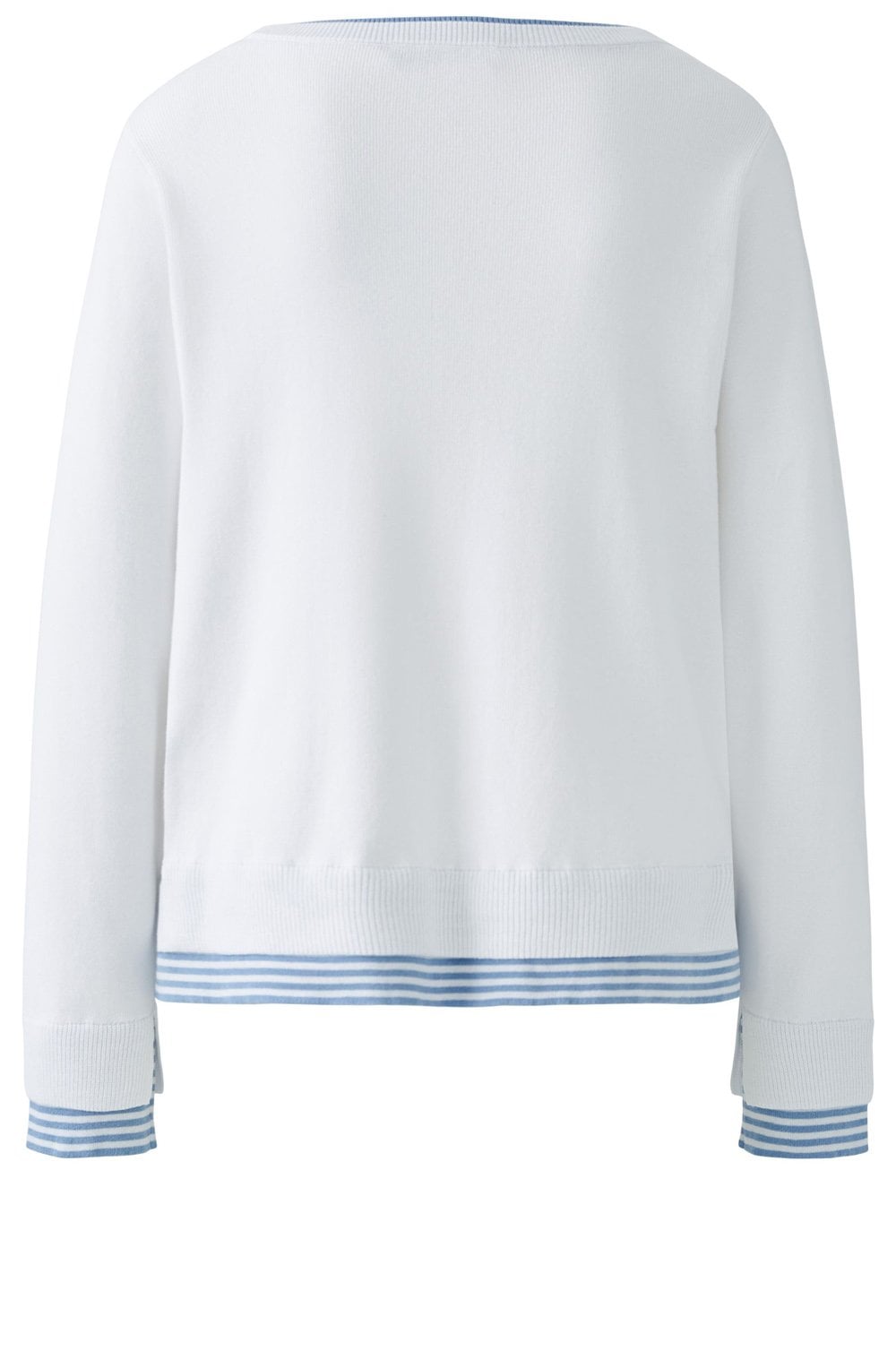 White and Blue Layer Effect Jumper