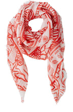 White and Red Sea La Vie Lightweight Scarf