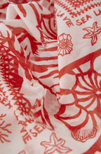 White and Red Sea La Vie Lightweight Scarf