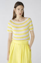 White and Yellow Linen Raglan Jumper