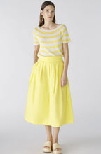 White and Yellow Linen Raglan Jumper