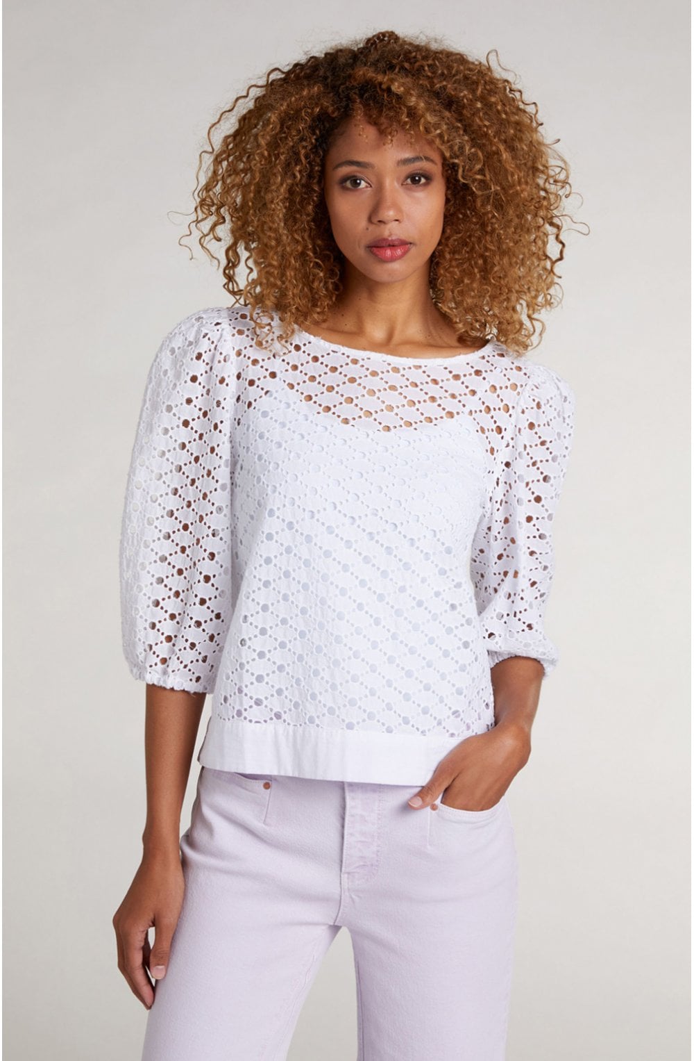 White Anglaise Blouse