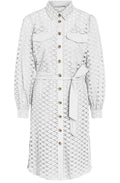 White Anglaise Shirt Dress