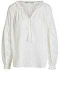 White Bell Lace Sleeve Blouse