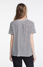 White Black Contrasting Design Top