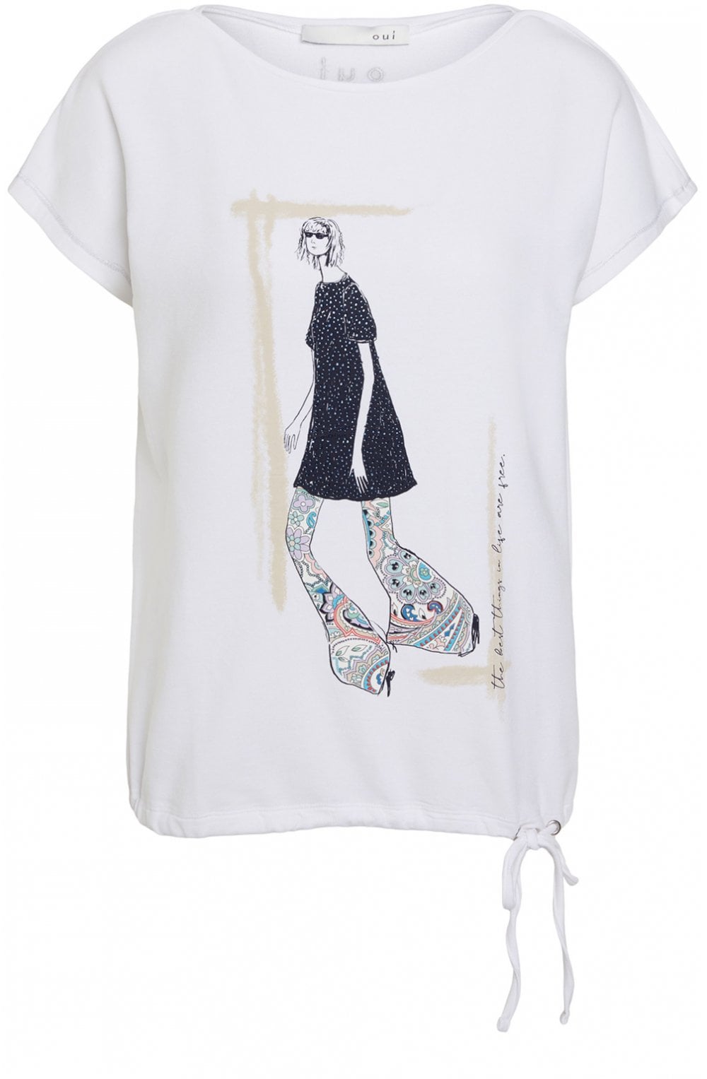 White Bold Design T Shirt