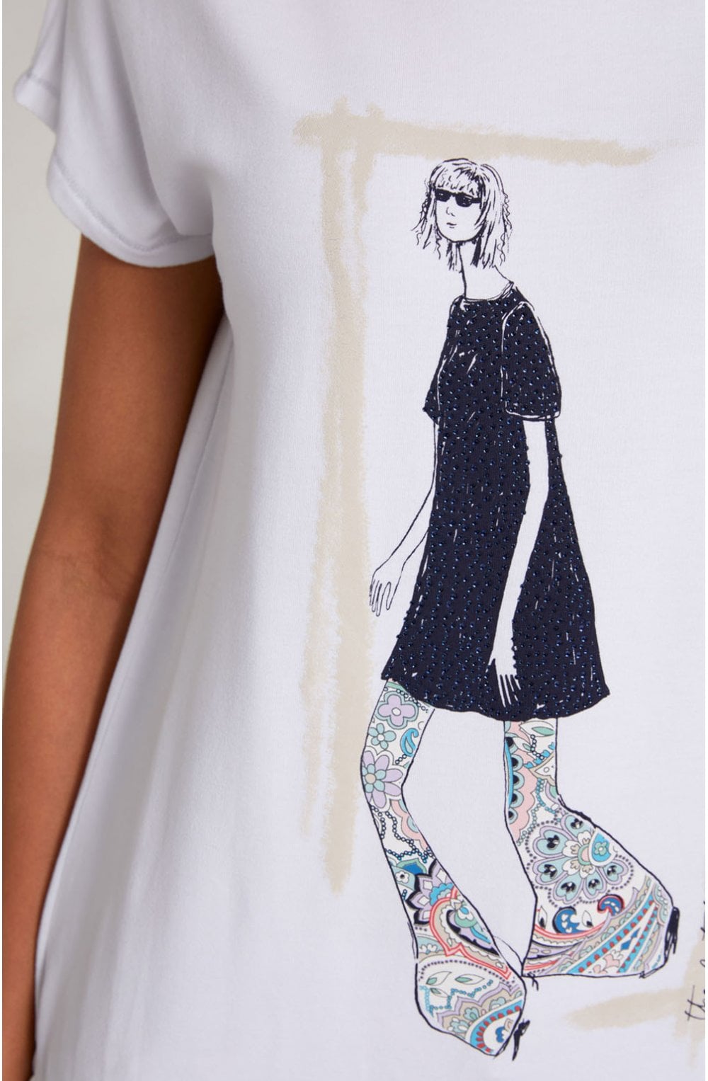White Bold Design T Shirt