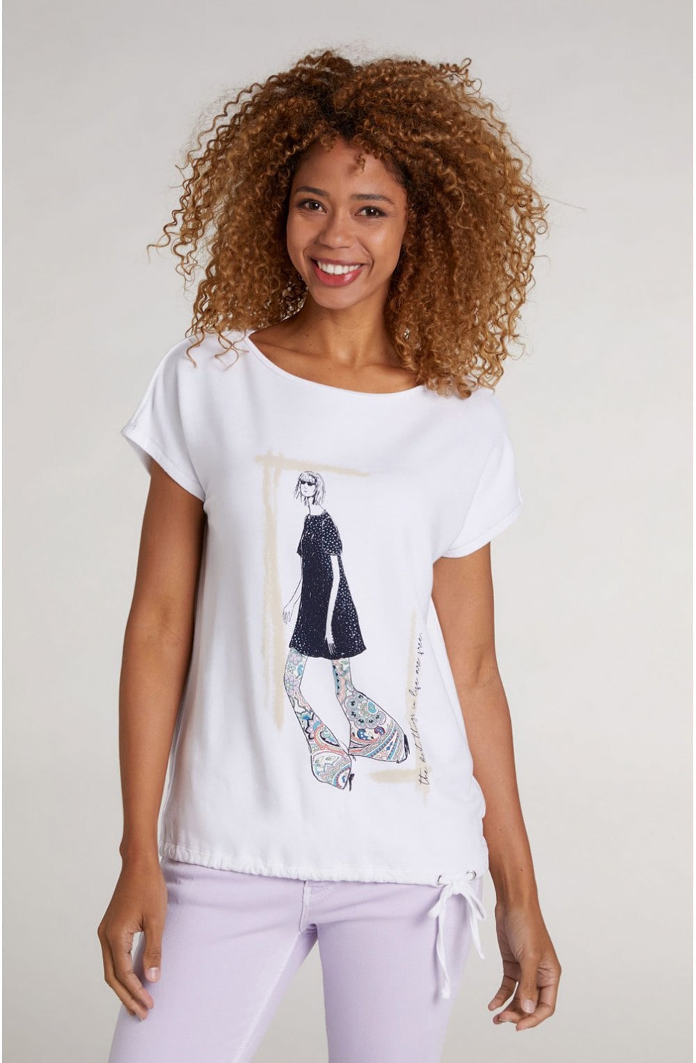 White Bold Design T Shirt