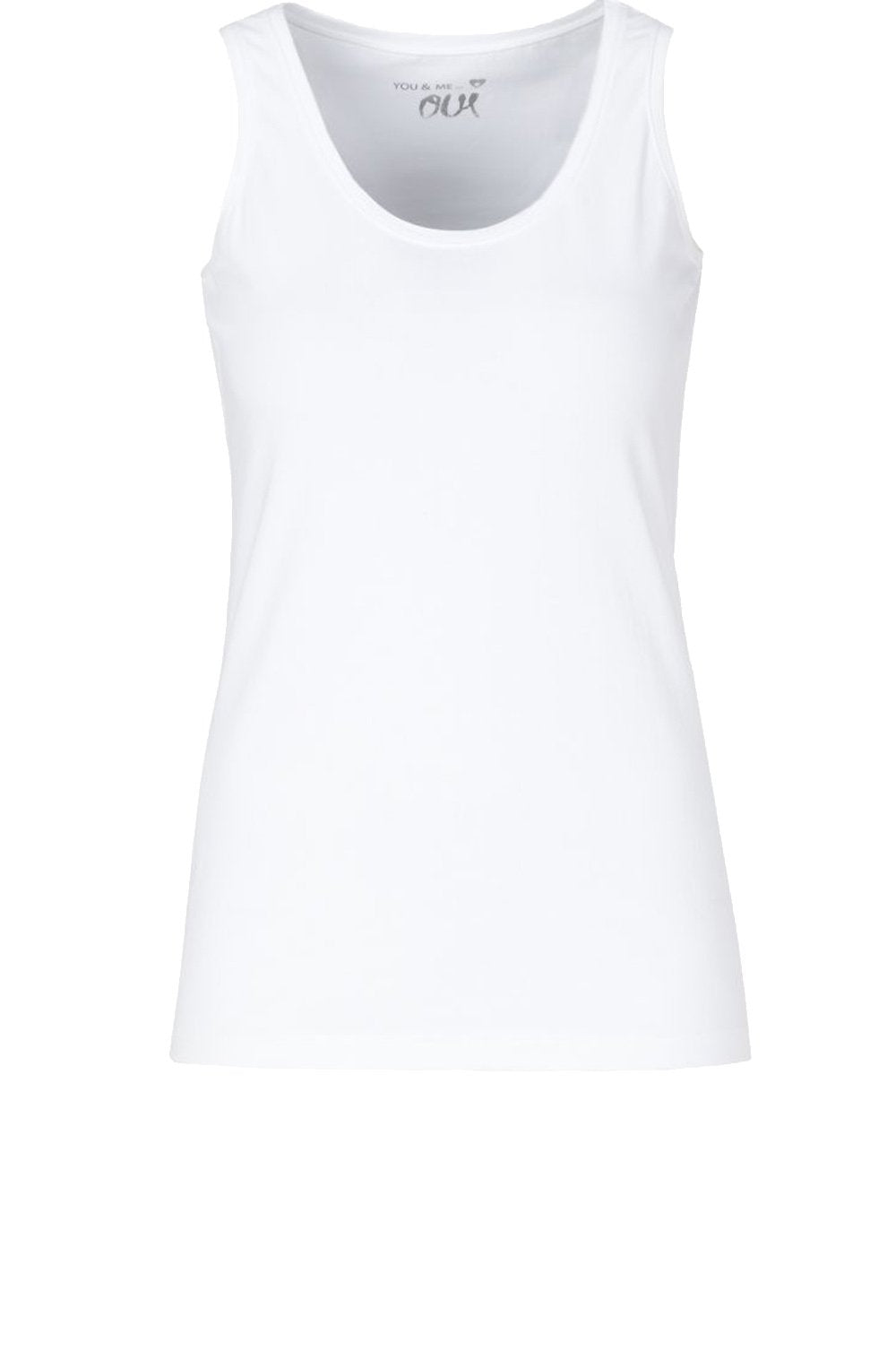White Broad Strap Vest