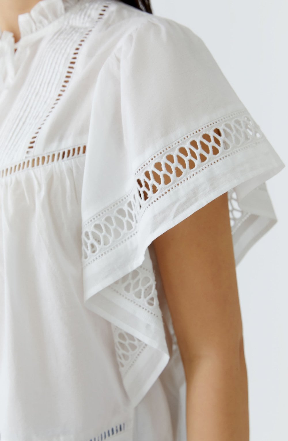 White Broderie Anglaise Blouse