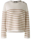 White Camel Buttoned Shoulder Jumper