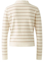 White Camel Collared Cardigan