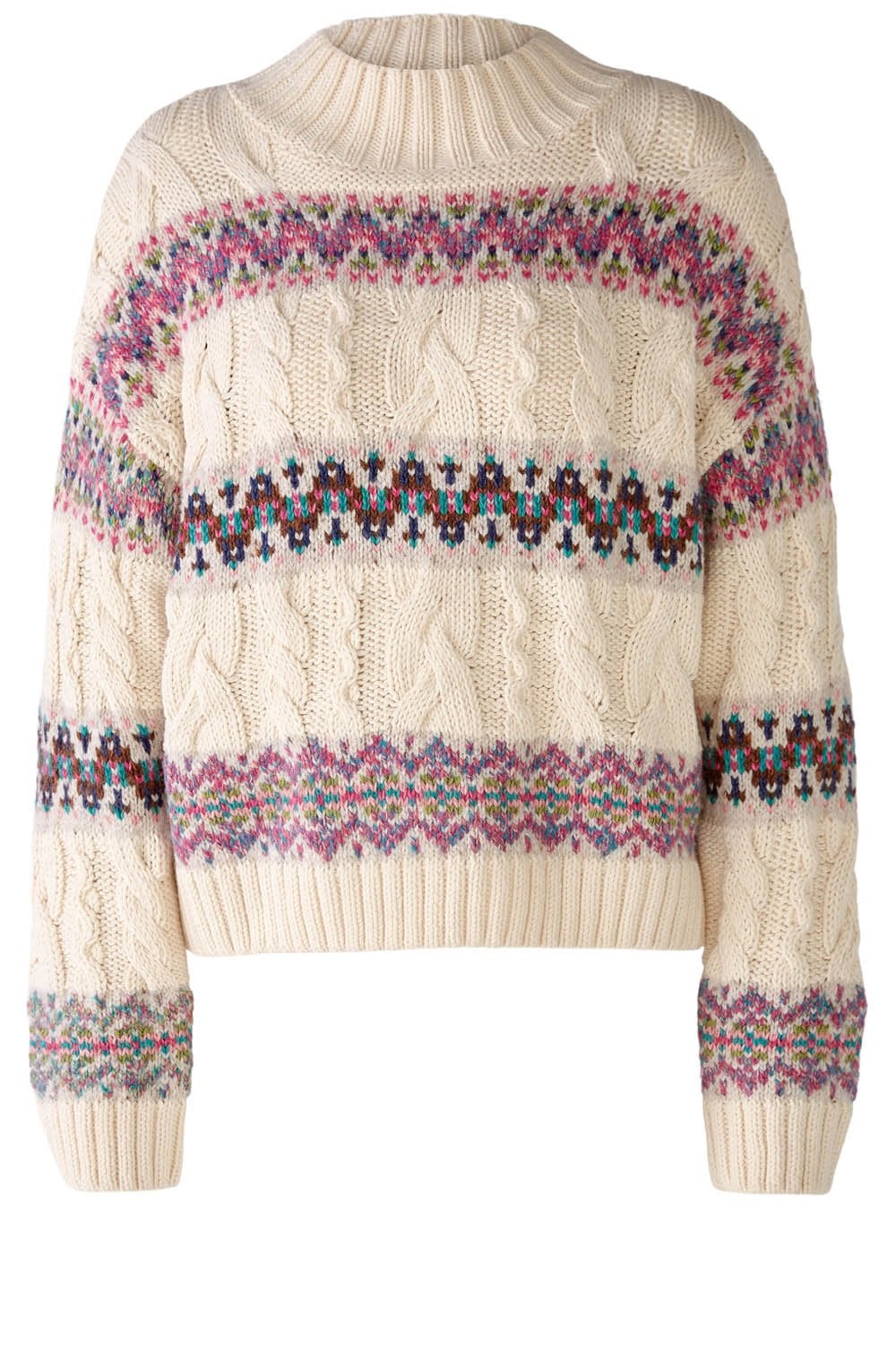 White Camel Elaborate Knit and Yarn Jumper