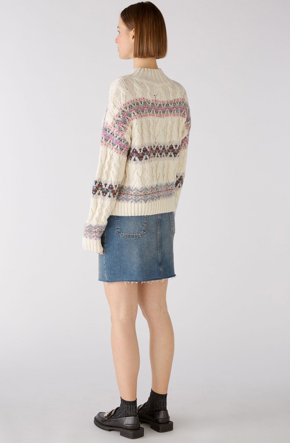 White Camel Elaborate Knit and Yarn Jumper